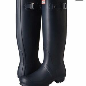 Hunter Navy Blue Tall Rain Boots